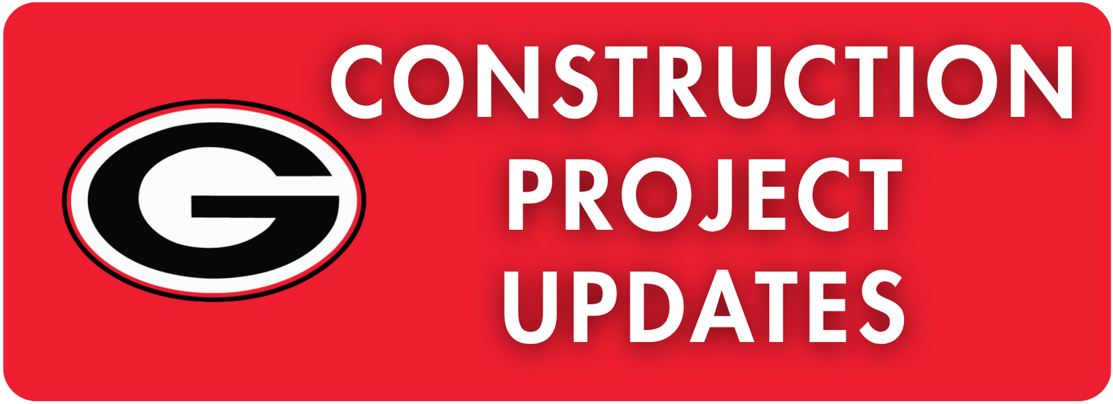 Construction Progress Updates text overlay with Glenbard East logo