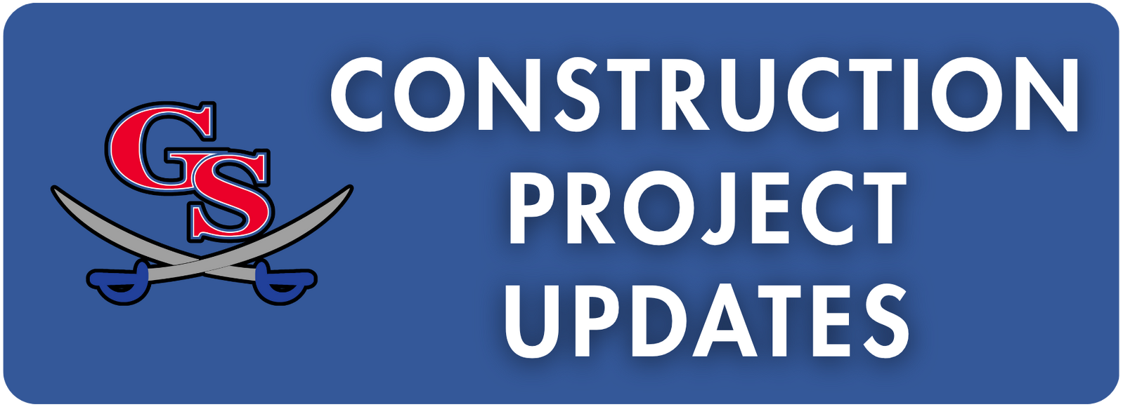 Construction Progress Updates text overlay with Glenbard South logo