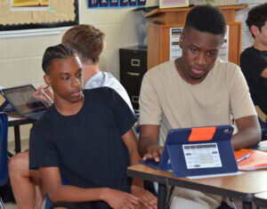 Glenbard students working in class