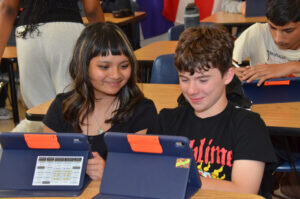 Glenbard students working in class