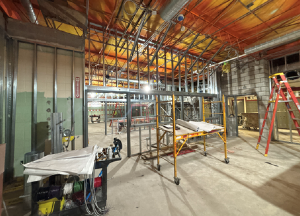 Glenbard North construction interior view