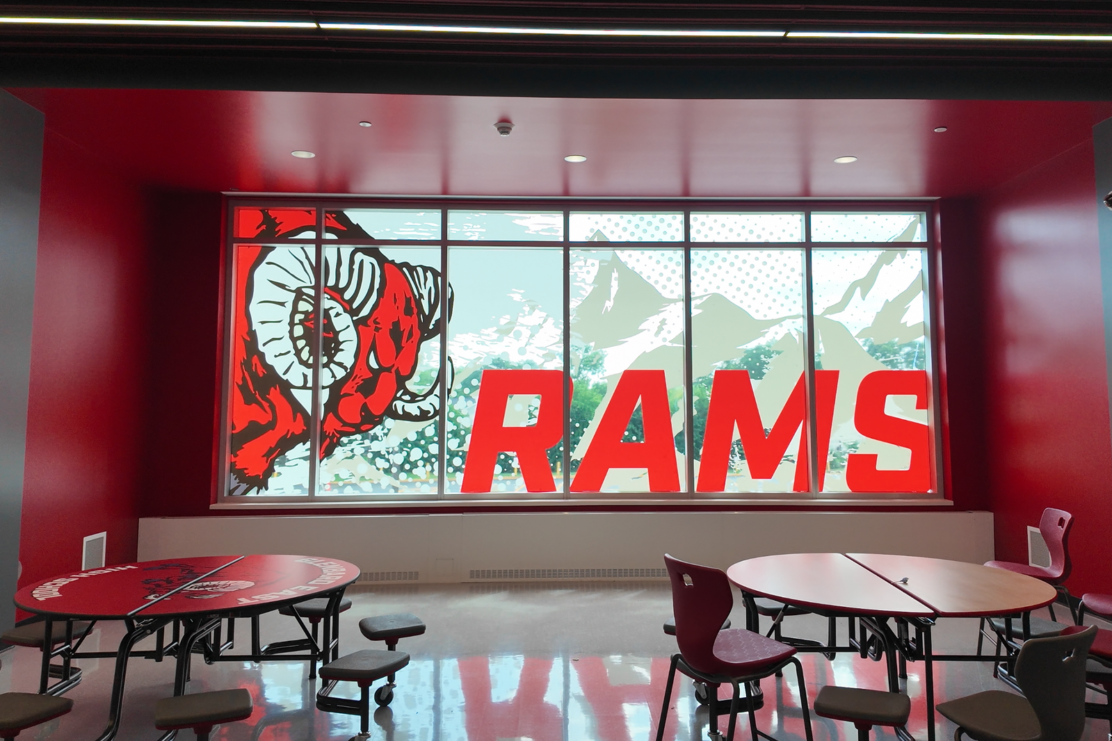 Photo of Glenbard East renovated cafeteria